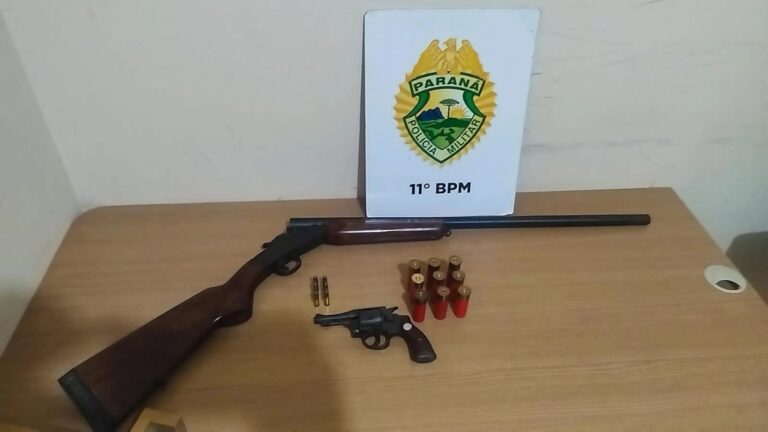 Em Janiópolis, homem é preso por ameaça e porte ilegal de arma de fogo